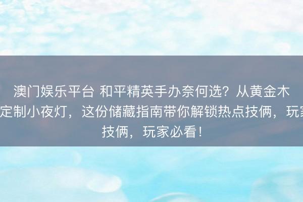 澳门娱乐平台 和平精英手办奈何选？从黄金木乃伊到定制小夜灯，这份储藏指南带你解锁热点技俩，玩家必看！