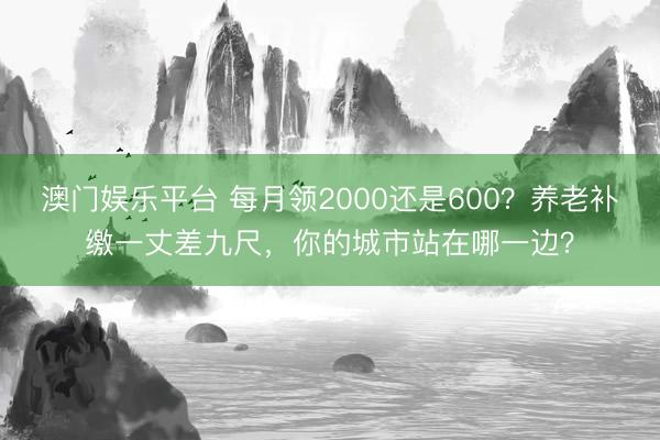 澳门娱乐平台 每月领2000还是600？养老补缴一丈差九尺，你的城市站在哪一边？