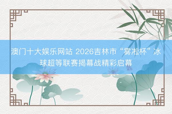 澳门十大娱乐网站 2026吉林市 “雾凇杯” 冰球超等联赛揭幕战精彩启幕