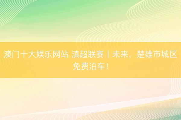 澳门十大娱乐网站 滇超联赛丨未来，楚雄市城区免费泊车！