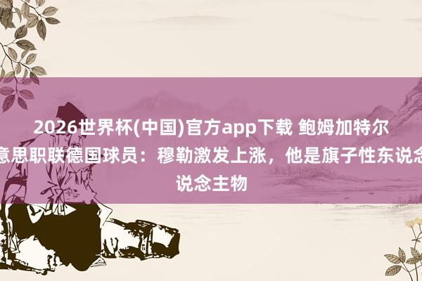 2026世界杯(中国)官方app下载 鲍姆加特尔谈好意思职联德国球员：穆勒激发上涨，他是旗子性东说念主物