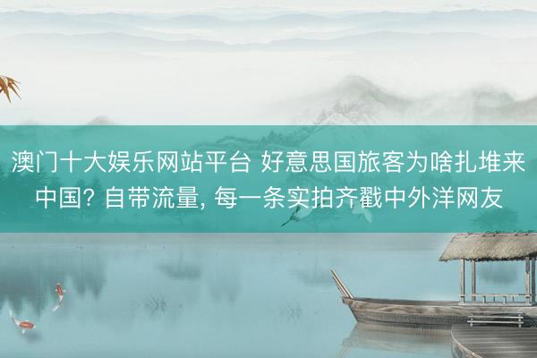 澳门十大娱乐网站平台 好意思国旅客为啥扎堆来中国? 自带流量， 每一条实拍齐戳中外洋网友