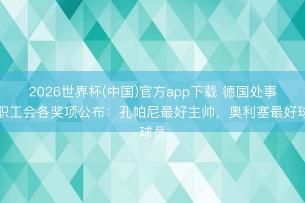 2026世界杯(中国)官方app下载 德国处事球职工会各奖项公布:孔帕尼最好主帅,奥利塞最好球员