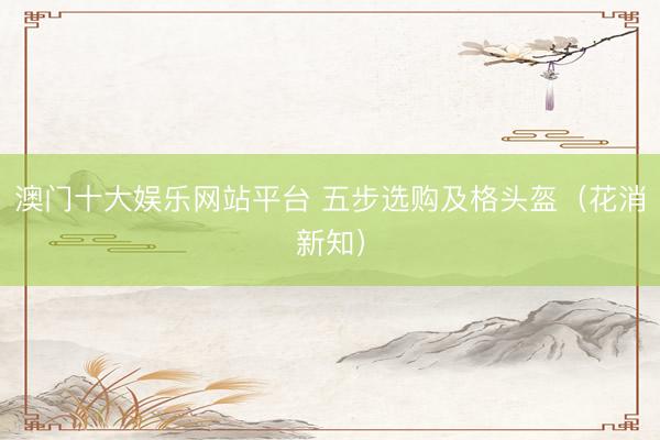 澳门十大娱乐网站平台 五步选购及格头盔（花消新知）