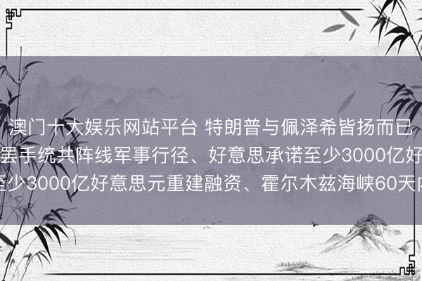 澳门十大娱乐网站平台 特朗普与佩泽希皆扬而已签署柔柔备忘录:经久罢手统共阵线军事行径、好意思承诺至少3000亿好意思元重建融资、霍尔木兹海峡60天内免费通行