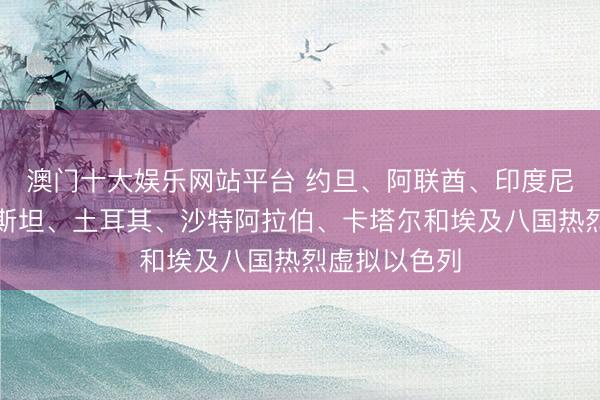 澳门十大娱乐网站平台 约旦、阿联酋、印度尼西亚、巴基斯坦、土耳其、沙特阿拉伯、卡塔尔和埃及八国热烈虚拟以色列